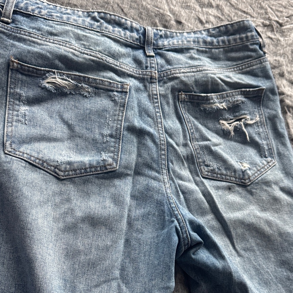 Flying Monkey Light Blue Distressed Boyfriend Jeans - Picture 7 of 7